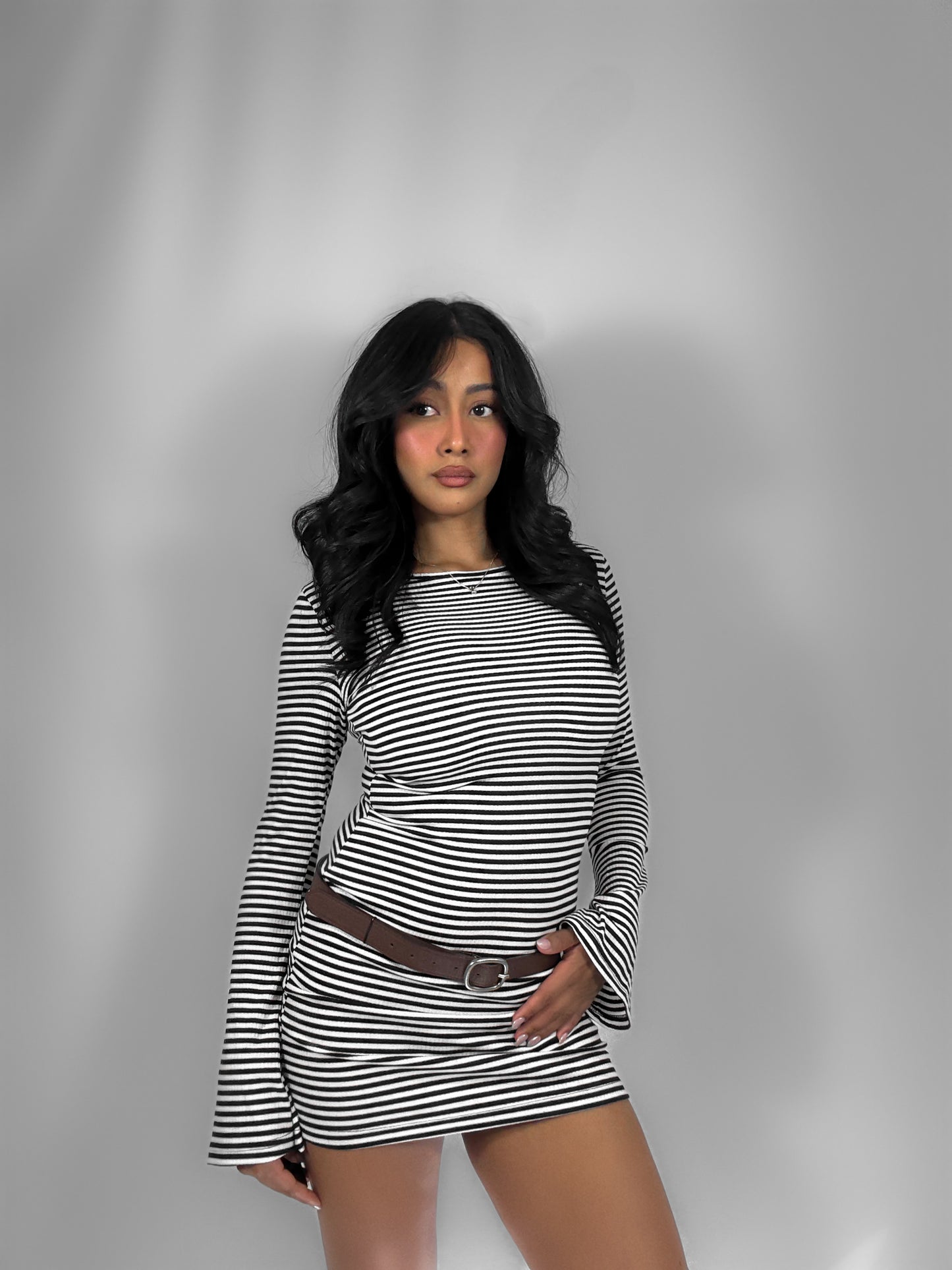 Ashley Striped Mini Dress