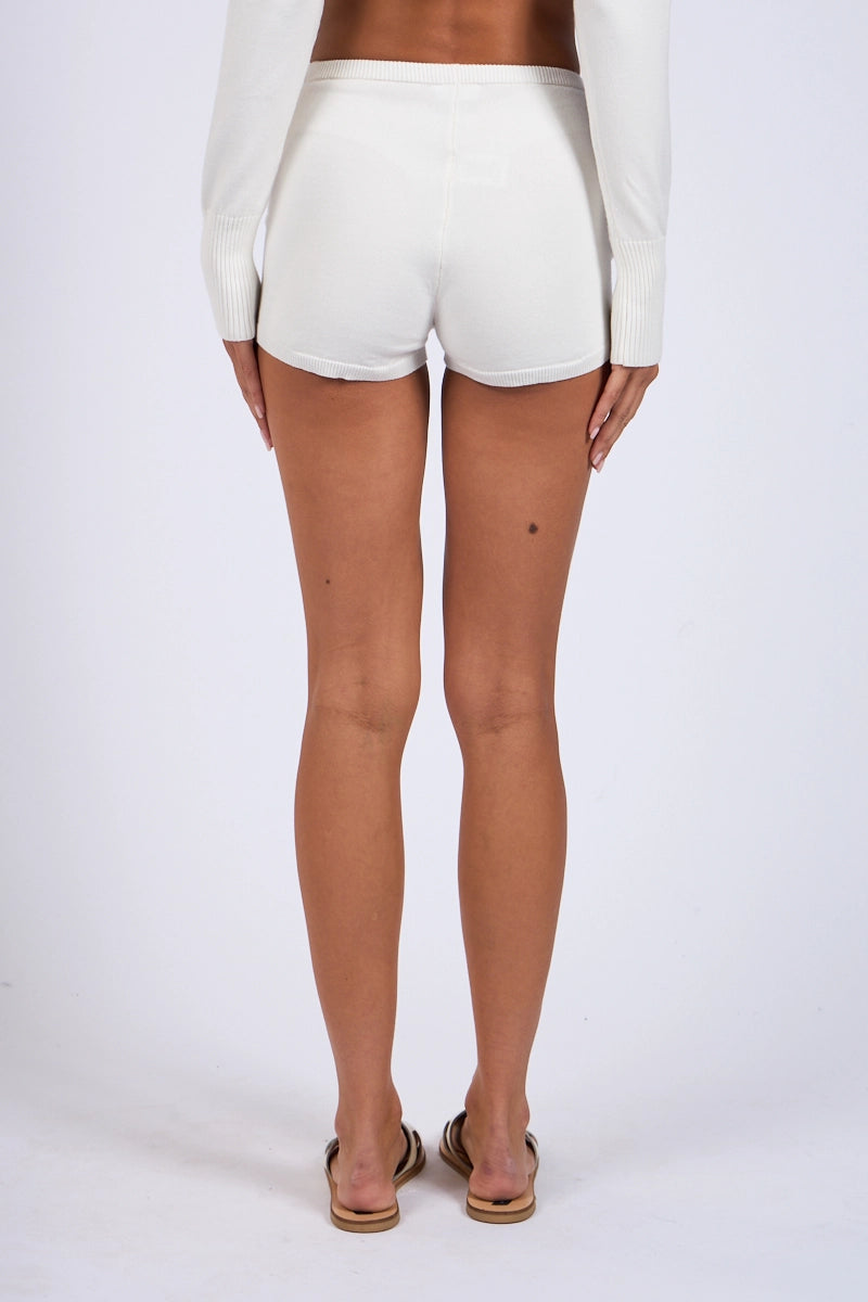 Flower Knit Sweater Shorts