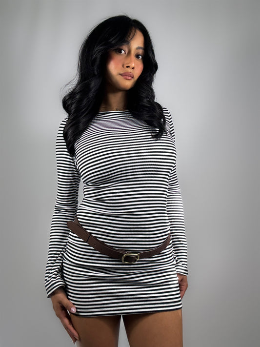 Ashley Striped Mini Dress