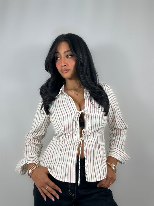 Cely Double Front Tie Top